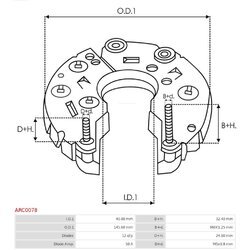 Usmerňovač alternátora AS-PL ARC0078 - obr. 2