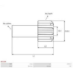 Voľnobežná prevodovka štartéra AS-PL SD5106 - obr. 2