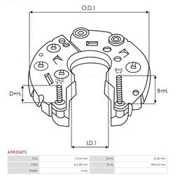Usmerňovač alternátora AS-PL ARR2047S - obr. 3
