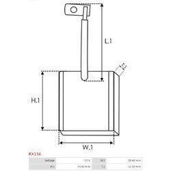Uhlíkový zberač štartéra AS-PL RX134 - obr. 1