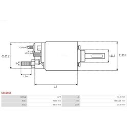 Elektromagnetický spínač pre štartér AS-PL SS6065S - obr. 3