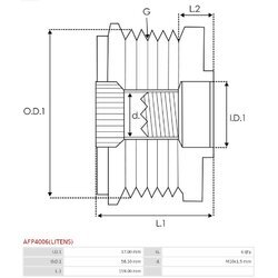 Voľnobežka alternátora AS-PL AFP4006(LITENS) - obr. 3