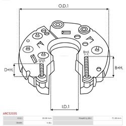 Usmerňovač alternátora AS-PL ARC5203S - obr. 2