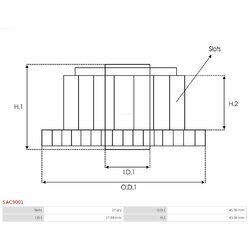 Rotor štartéra AS-PL SAC9001 - obr. 1