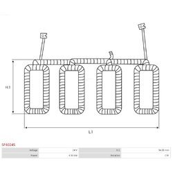 Budiace vinutie štartéra AS-PL SF6024S - obr. 1