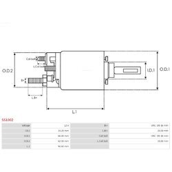 Elektromagnetický spínač pre štartér AS-PL SS1002 - obr. 3