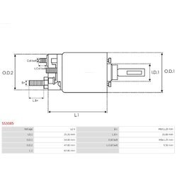 Elektromagnetický spínač pre štartér AS-PL SS3085 - obr. 3