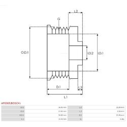 Remenica alternátora AS-PL AP0065(BOSCH) - obr. 3