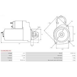 Štartér AS-PL S1106(DELCO) - obr. 4