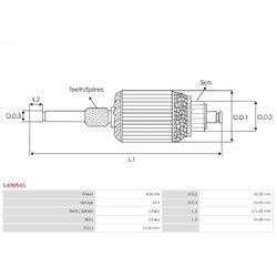 Rotor štartéra AS-PL SA9054S - obr. 1