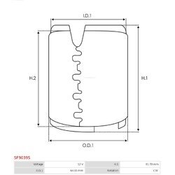 Budiace vinutie štartéra AS-PL SF9039S - obr. 2