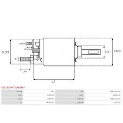 Elektromagnetický spínač pre štartér AS-PL SS5162(MITSUBISHI) - obr. 3