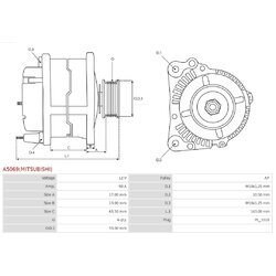 Alternátor AS-PL A5069(MITSUBISHI) - obr. 4