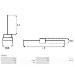 Usmerňovač alternátora AS-PL ARD9054 - obr. 1