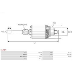 Rotor štartéra AS-PL SA2024 - obr. 1