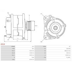 Alternátor AS-PL A5116 - obr. 4