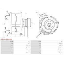 Alternátor AS-PL A5507(MITSUBISHI) - obr. 4