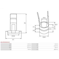 Klzný krúžok, alternátor AS-PL ASL9054S(BULK) - obr. 2