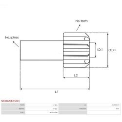 Voľnobežná prevodovka štartéra AS-PL SD0162(BOSCH) - obr. 3