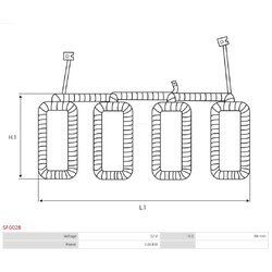 Budiace vinutie štartéra AS-PL SF0028 - obr. 1