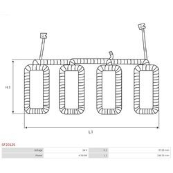 Budiace vinutie štartéra AS-PL SF2012S - obr. 1