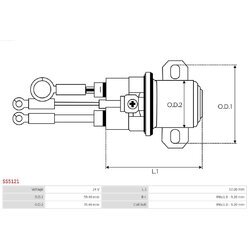 Elektromagnetický spínač pre štartér AS-PL SS5121 - obr. 3