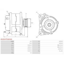 Alternátor AS-PL A5129(MITSUBISHI) - obr. 4