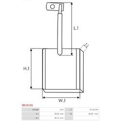 Uhlíkový zberač štartéra AS-PL SB1014S - obr. 1