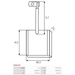 Uhlíkový zberač štartéra AS-PL SB4016S - obr. 1