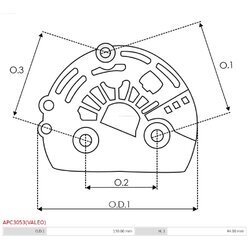 Ochranná krytka alternátora AS-PL APC3053(VALEO) - obr. 1