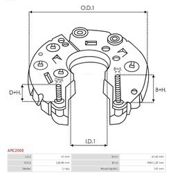 Usmerňovač alternátora AS-PL ARC2068 - obr. 2