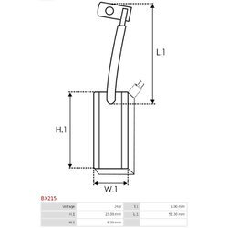 Uhlíkový zberač alternátora AS-PL BX215 - obr. 1