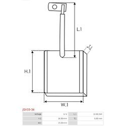 Uhlíkový zberač štartéra AS-PL JSX33-34 - obr. 1