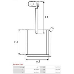Uhlíkový zberač štartéra AS-PL JSX43-45-44 - obr. 1
