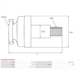 Voľnobežná prevodovka štartéra AS-PL SD5038(MITSUBISHI) - obr. 3