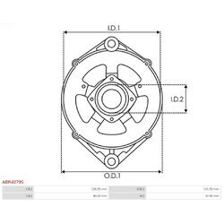 Držiak, hnacia príruba alternátora AS-PL ABR4079S - obr. 2