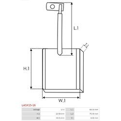 Uhlíkový zberač štartéra AS-PL LASX15-16 - obr. 1