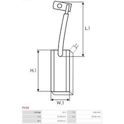 Uhlíkový zberač alternátora AS-PL PX58 - obr. 1