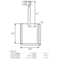 Uhlíkový zberač štartéra AS-PL JSX72-73 - obr. 1