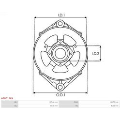 Držiak, hnacia príruba alternátora AS-PL ABR5136S - obr. 2