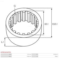 Remenica alternátora AS-PL AFP9016(GATES) - obr. 2