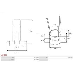 Klzný krúžok, alternátor AS-PL ASL9040 - obr. 3