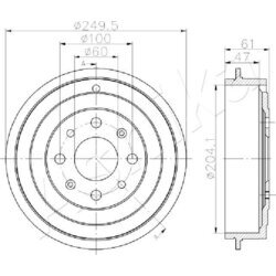 Brzdový bubon ASHIKA 56-00-0606
