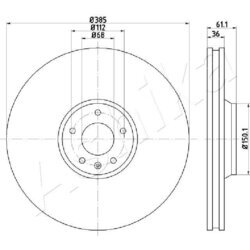 Brzdový kotúč ASHIKA 60-00-0928