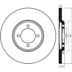 Brzdový kotúč ASHIKA 61-00-0318