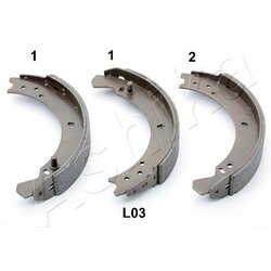 Sada brzdových čeľustí ASHIKA 55-0L-L03