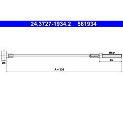 Ťažné lanko parkovacej brzdy ATE 24.3727-1934.2