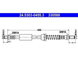 Brzdová hadica ATE 24.5303-0455.3