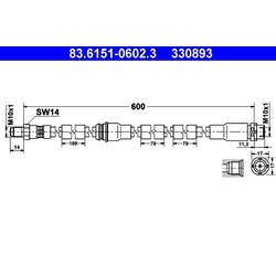 Brzdová hadica ATE 83.6151-0602.3