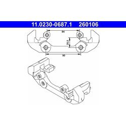 Držiak brzdového strmeňa ATE 11.0230-0687.1